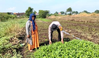 Polsek-Balongbendo-Patroli-Ketahanan-Pangan,-Ajak-Petani-Dukung-Program-Asta-Cita-Presiden